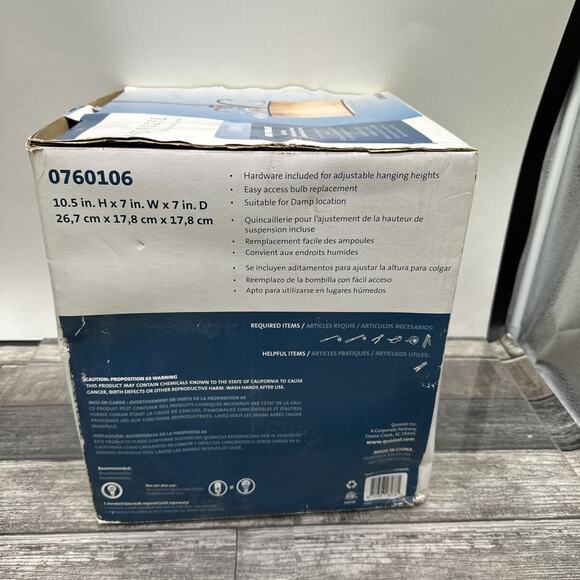 Quoizel Jenna Gold Pendant Light hand-made natural blonde {E8} - Picture 8 of 9